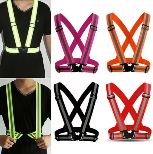 Miniatúra: Reflective Safety Vest for Night Running and Cycling, Adjustable Elastic Band