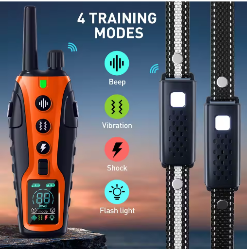Thumbnail: Electric Dog Training Collar with Remote Control – Waterproof Pet Behavior Train