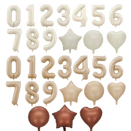 Pentagram Star Heart Round Aluminum Foil Helium Balloons