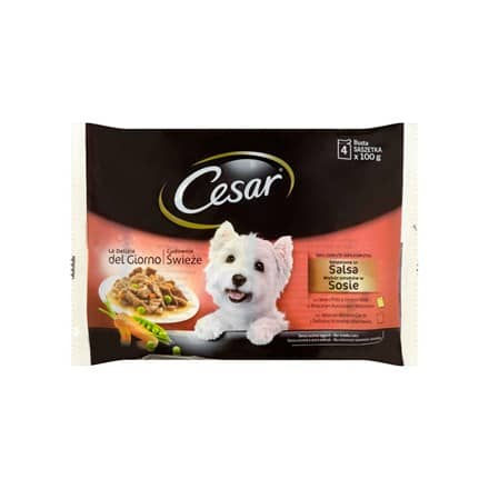 Cesar Selection Chicken & Beef Wet Food Pouches 400g Premium Dog Meal