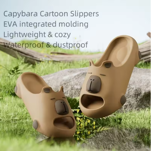 Cute Capybara Slippers for Women and Men EVA Non-Slip Indoor Outdoor Sandals
