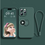 Thumbnail: Magnetic Silicone Phone Case with Ring Stand for iPhone 16 15 14 Pro Max XS XR