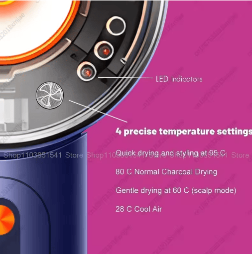 Miniatúra: Automatic Temperature Control Hair Dryer Negative Ion Styling Professional Elect