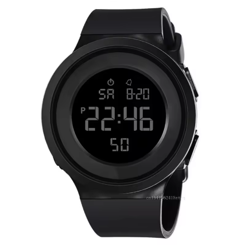 Waterproof LED Digital Quartz Watch for Men, Sports Wristwatch with Alarm