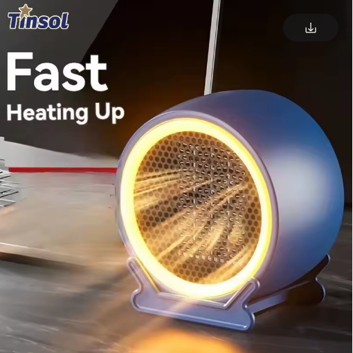 Portable Ceramic Heater 220V Safe and Quiet Mini Warmer for Home and Office