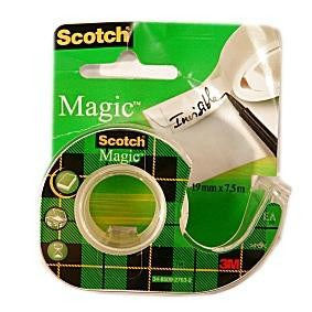 3M Scotch Magic Tape 19mm x 7.5m - Transparent Adhesive Tape for Office & Home