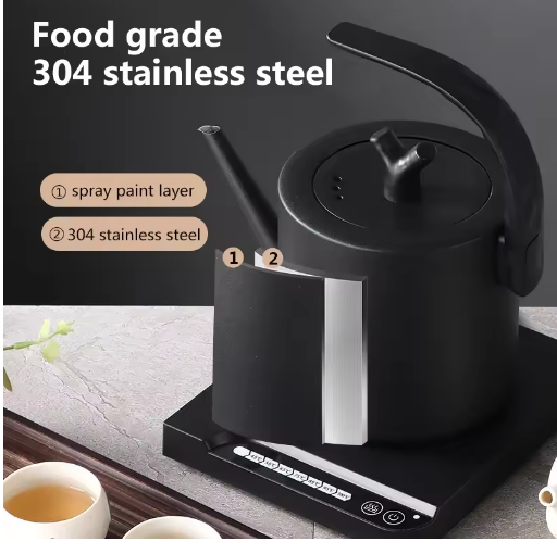 Thumbnail: 1000W Electric Kettle 304 Stainless Steel Portable Travel Tea Coffee Boiler EU