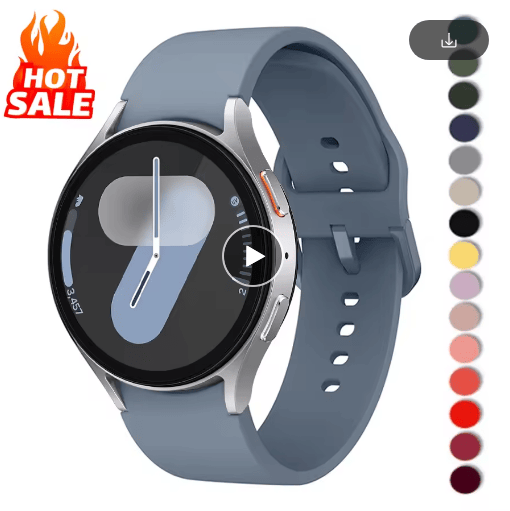 Silicone Strap for Samsung Galaxy Watch 7/6/5/4/Pro 40mm 44mm 45mm 20mm Wristban