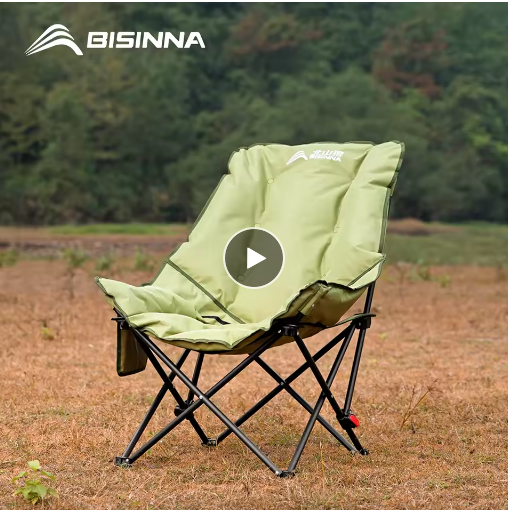 BISINNA High Back Portable Folding Camping Chair for Hiking Fishing and Picnic
