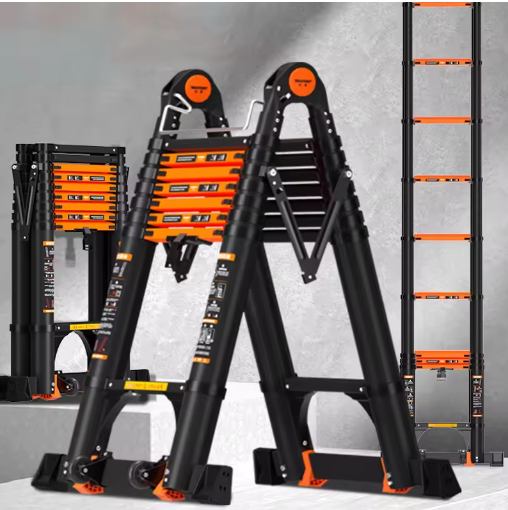 Aluminum Telescopic Folding Ladder 2.3m Portable Heavy Duty Multipurpose Steps