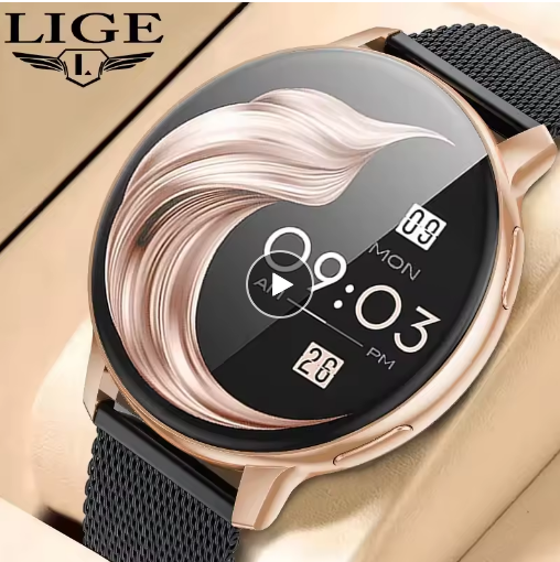 LIGE 2025 Smart Watch Women Bluetooth Call Blood Oxygen Monitor Fitness Tracker