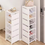 Thumbnail: Standing Coat Rack Shoe Organizer, 5-Layer Narrow Storage Cabinet for Entryway