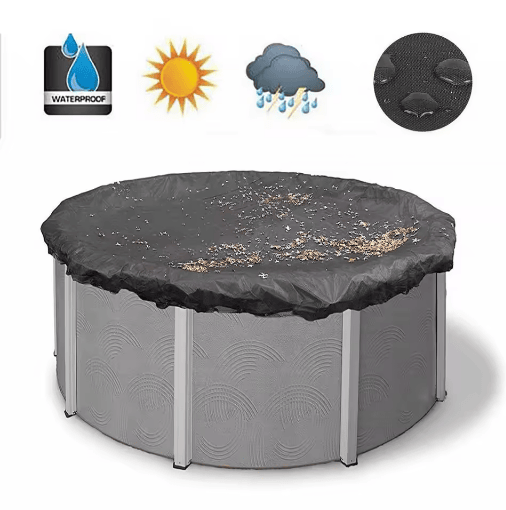 Miniatúra: 8/10FT Protective Pool Cover, Round Leaf Proof, Dustproof Oxford Cloth, PVC Coat