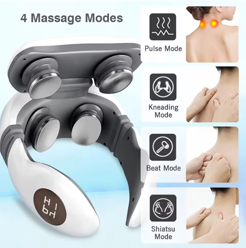 Thumbnail: Electric Neck Massager with Heat and Remote Control for Pain Relief and Relaxati