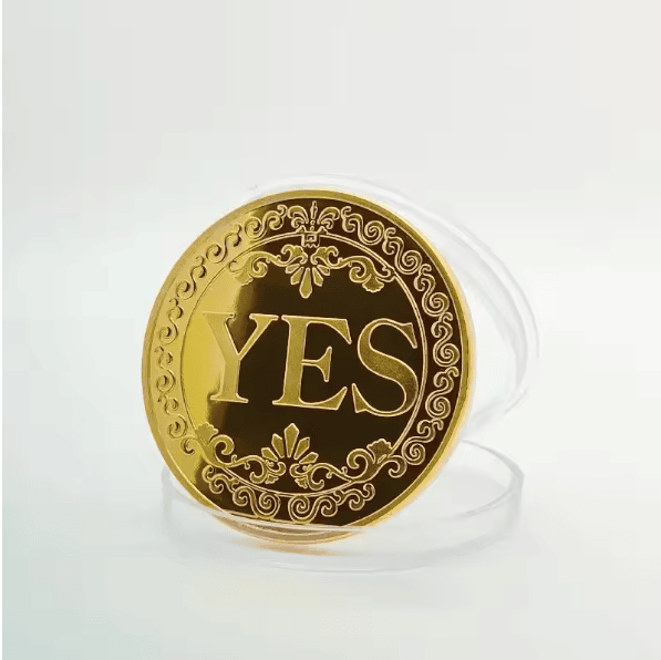 Thumbnail: Yes or No Challenge Coin 3D Embossed Lucky Decision Maker Collectible