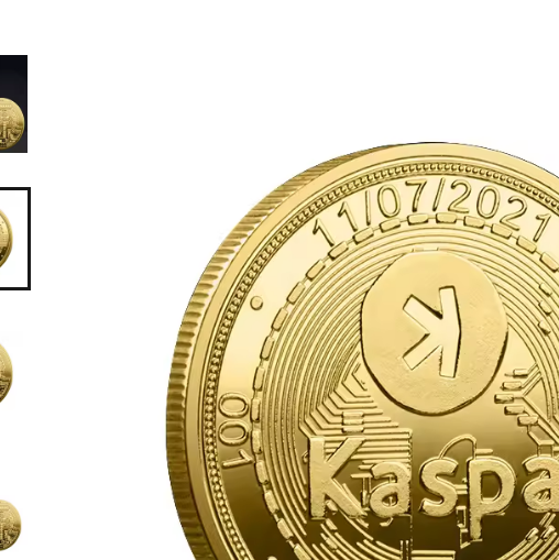 Miniatúra: Kaspa Gold Plated Commemorative Coin Digital Virtual Currency Medal