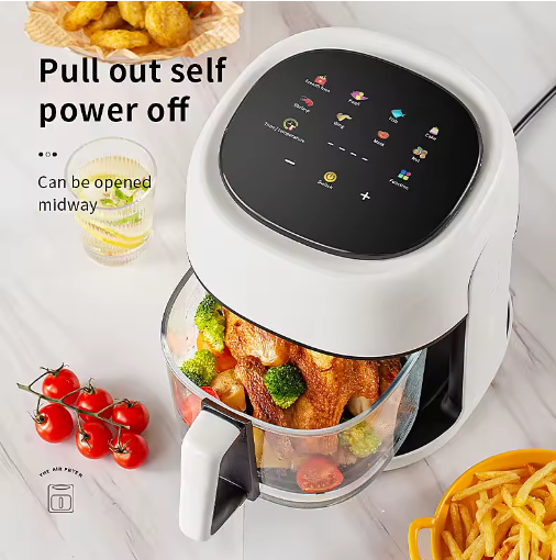 Miniatúra: Smart Electric Air Fryer 360° Convection Oven Large Capacity Deep Fryer with Vie