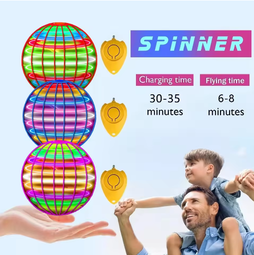 Thumbnail: Flying Ball Toy with Hand Control LED Light Mini Drone for Kids and Family Gifts