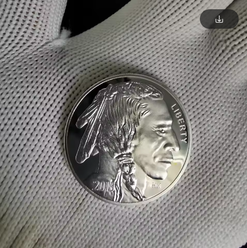 Thumbnail: 999 Fine Silver 2015 USA Liberty Indian Buffalo Commemorative Coin