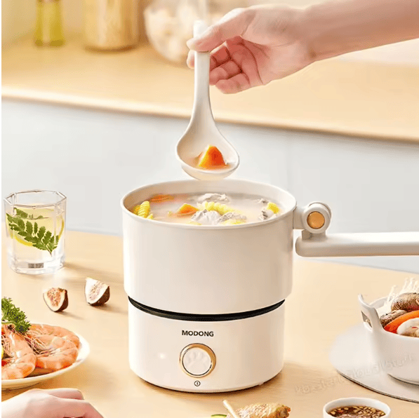 Miniatúra: Foldable Electric Cooking Pot 2L Multifunctional Hotpot Rice Cooker Non-stick Sk