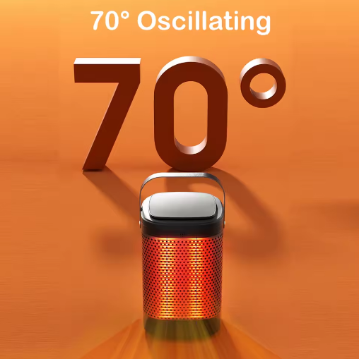 Miniatúra: Portable Electric Heater PTC Fan with Remote Control, Oscillating Desk Heater fo