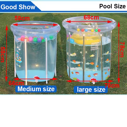 Thumbnail: Large Inflatable Kids Swimming Pool with Frame for Outdoor and Indoor Use