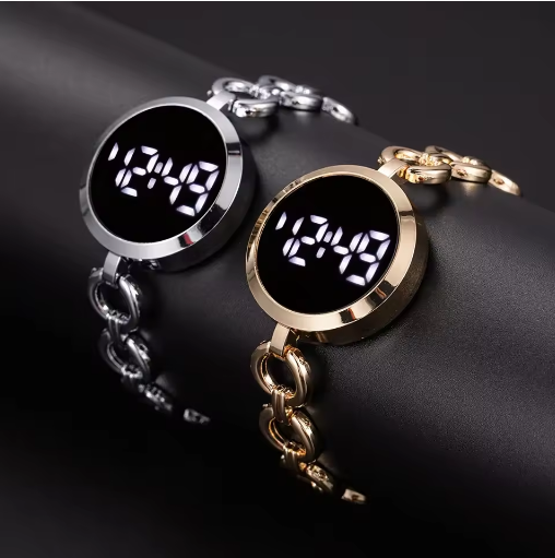 Miniatúra: Women’s Fashion Touch Screen Chain Watch with Steel Belt Bracelet