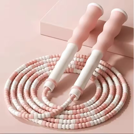 2.8M Skill Jump Rope PVC Beaded Tangle-Free Skipping Rope for Fitness Workout