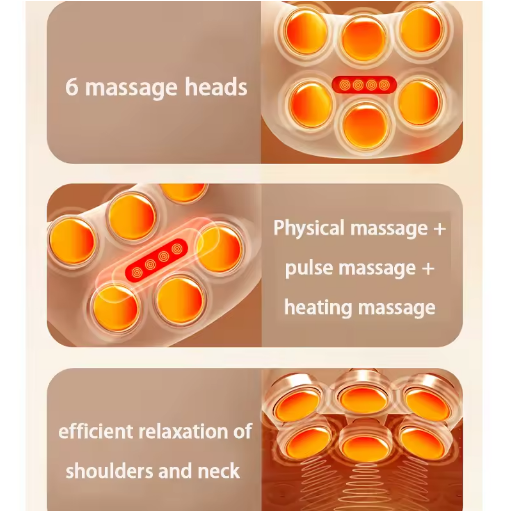 Thumbnail: EMS Electric Neck Massager with Heat Deep Tissue Vibration Pain Relief