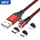 Thumbnail: AUFU LED Magnetic USB Charging Cable Type C Micro USB iPhone Xiaomi Charger 1m
