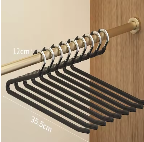 Thumbnail: Non-Slip Colorful Metal PVC Coated Hanger Space Saving Towel Pants High Quality