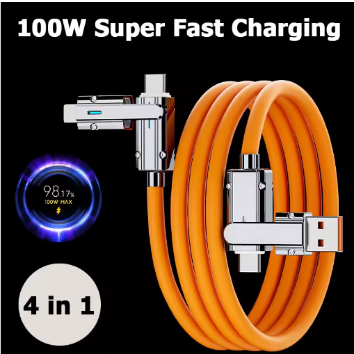 IOOW Super Fast Charging 4-in-1 Multi USB Cable Type C to Lightning 1m