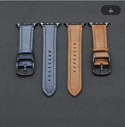 Thumbnail: PU Leather Strap for Apple Watch Band 38mm 40mm 41mm 42mm 44mm 45mm 49mm