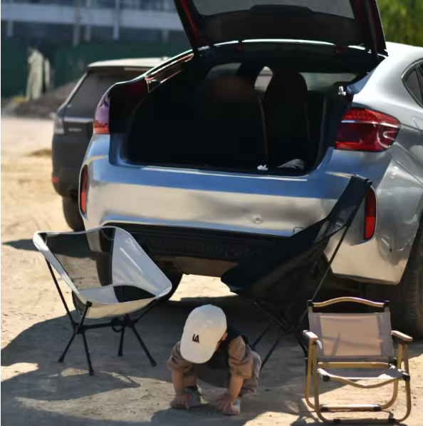 Miniatúra: Folding Moon Chair Portable Lightweight Outdoor Camping Chair with Backrest