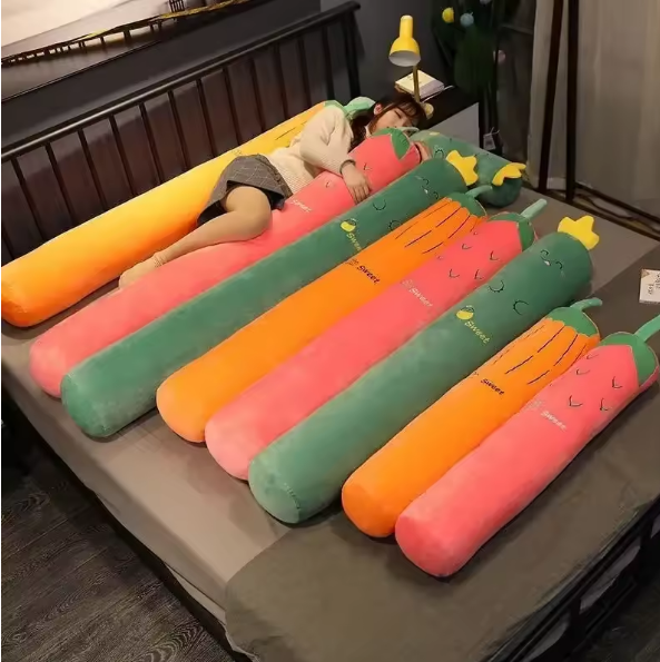 Cute Cylindrical Side Sleeping Long Pillow Soft Body Pillow for Pregnancy Sleep