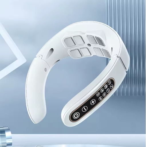 Electric Neck Massager 15 Gears 6 Modes Vibration Pulse Heating USB Rechargeable