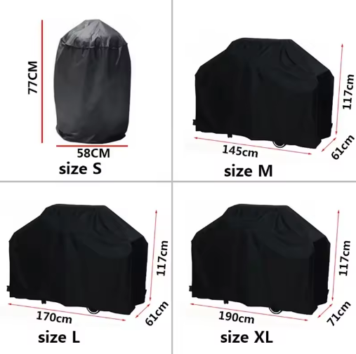Miniatúra: Black Waterproof BBQ Grill Cover Outdoor Dust Rain Protection Gas Charcoal Elect