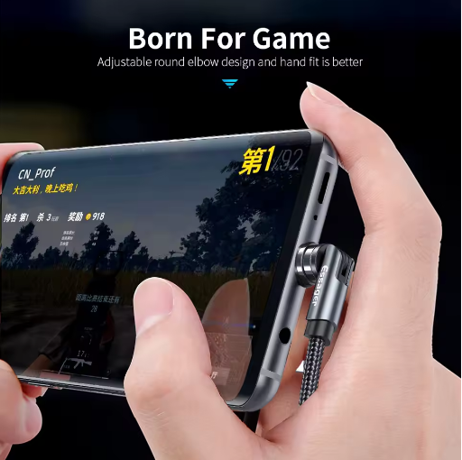 Thumbnail: Essager 540 Rotate Magnetic Fast Charging Cable Micro USB Type C for iPhone Xiao