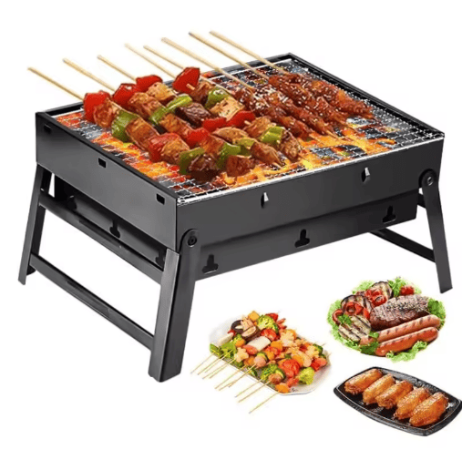 Thumbnail: 17 Inch Foldable BBQ Charcoal Grill Portable Mini Smoker Outdoor Picnic Backyard