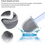 Thumbnail: Hanging Silicone Toilet Brush with Long Handle Flexible Cleaner Bathroom Brush