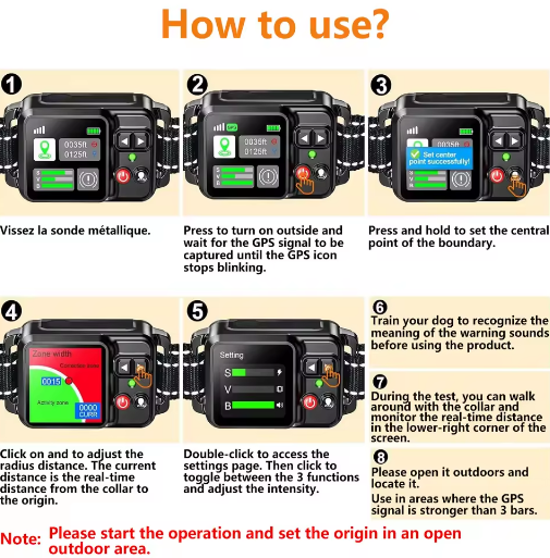 Thumbnail: GPS Wireless Dog Fencing System - Electric Dog Fencing with GPS Satellite Techno