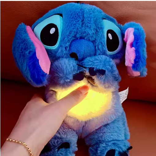 New Stitch Plush Doll Breath Lilo & Stitch Kawaii Toy Music Light Sleep Kid Gift