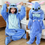 Thumbnail: Disney Stitch Adult Onesie Pajamas Hooded Jumpsuit Sleepwear Halloween Gift