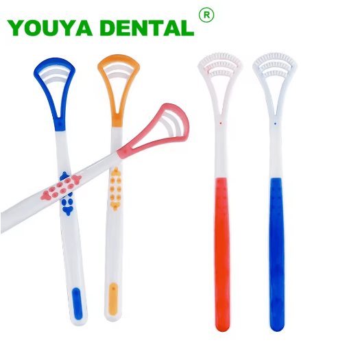YOUYA DENTAL 5pcs Soft Silicone Tongue Scraper Brushes