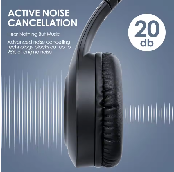 Miniatúra: Siindoo JH-ANC923 Active Noise Cancelling Wireless Headset Bluetooth Over-Ear Mi