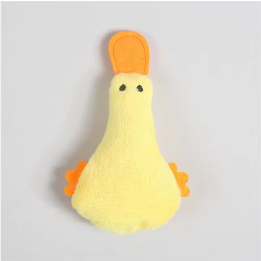Thumbnail: Cute Duck Pet Toy for Dogs and Cats, Plush Squeak Sound Chew Toy, Catnip Trainin