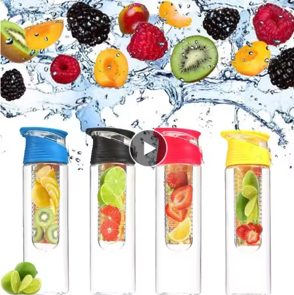 BPA Free 800ml Fruit Infuser Water Bottle Sports Fitness Lemon Shaker Cup