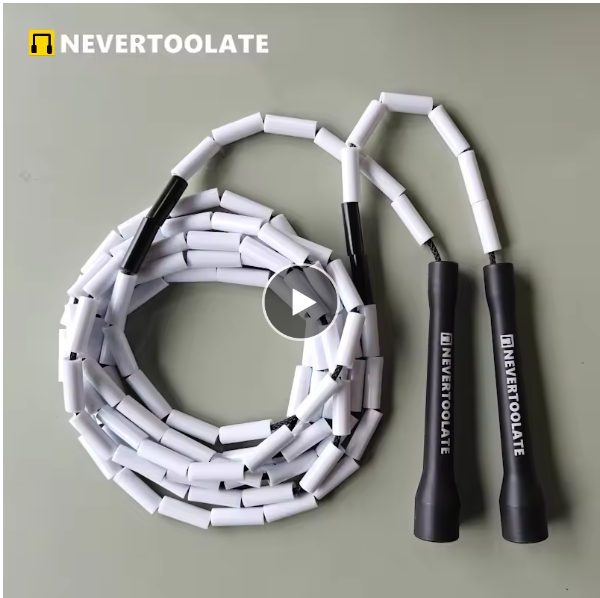 Miniatúra: Freestyle Beaded Jump Rope for Fitness, Adjustable 1 Inch Beads, Durable CC Hand