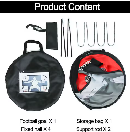 Thumbnail: Foldable Football Goal Nylon Soccer Goal for Kids and Adults Training Net
