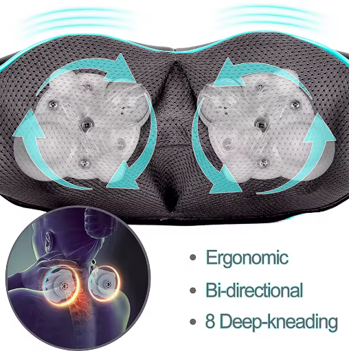 Thumbnail: EMS U Shape Neck Massager with Heat and Roller for Shoulder Pain Relief